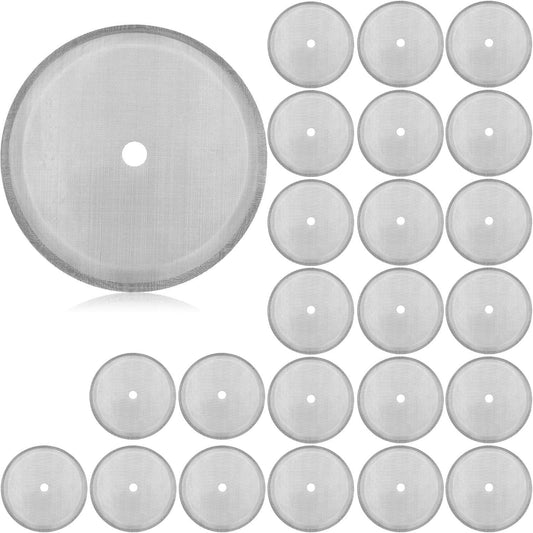 French Press Replacement Cafetiere Filter Mesh Screen Coffee French Press Filters 4 Inch Stainless Steel Reusable Mesh Filter for 8 Cup/ 34 OZ/ 1000 Ml Coffee Tea Makers (24 Packs)