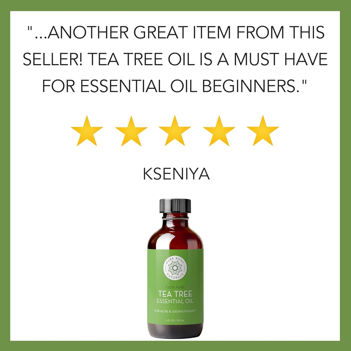 Tea Tree Essential Oil, 4 Fl Oz with Dropper - Undiluted Therapeutic Grade for Your Face, Skin, Hair and Diffuser - 100% Pure Melaleuca Oil for Acne, Toenails