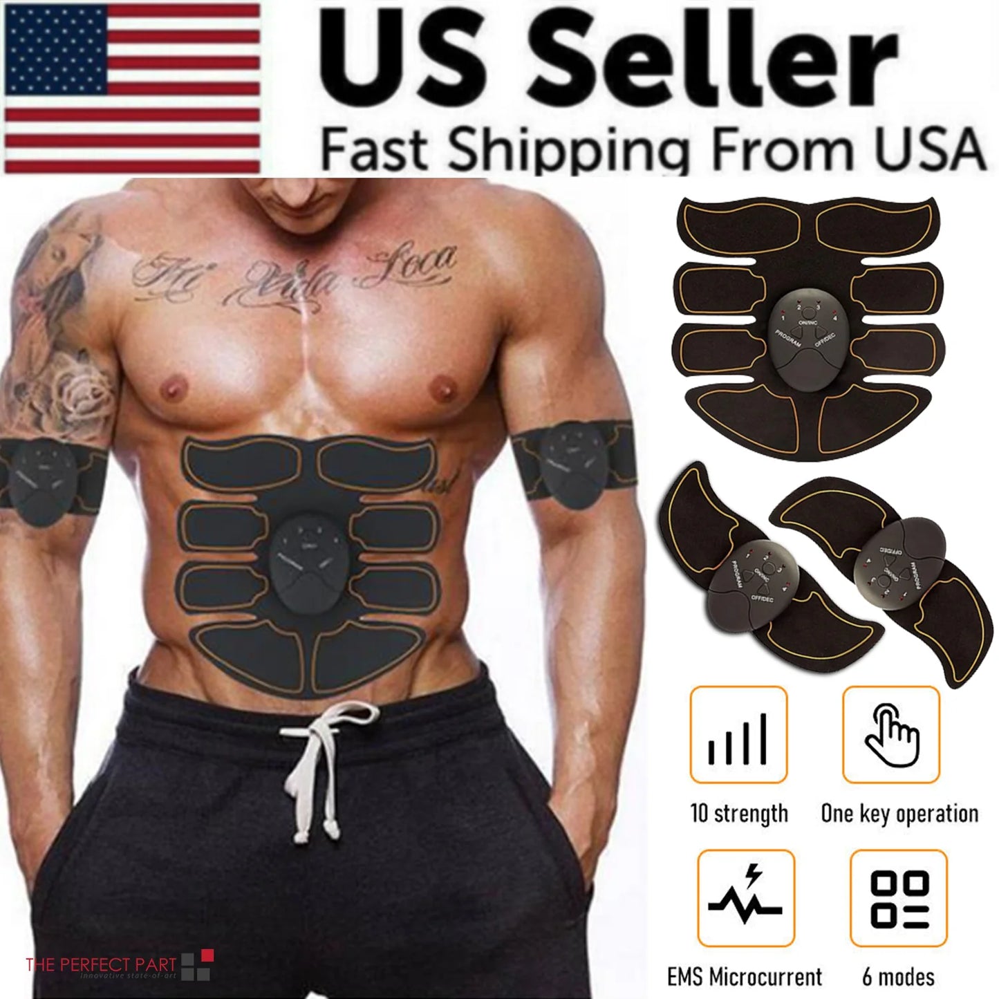 Ultimate EMS Abdominal Muscle Toner - Fitness Gym Belt for Effective Core Training