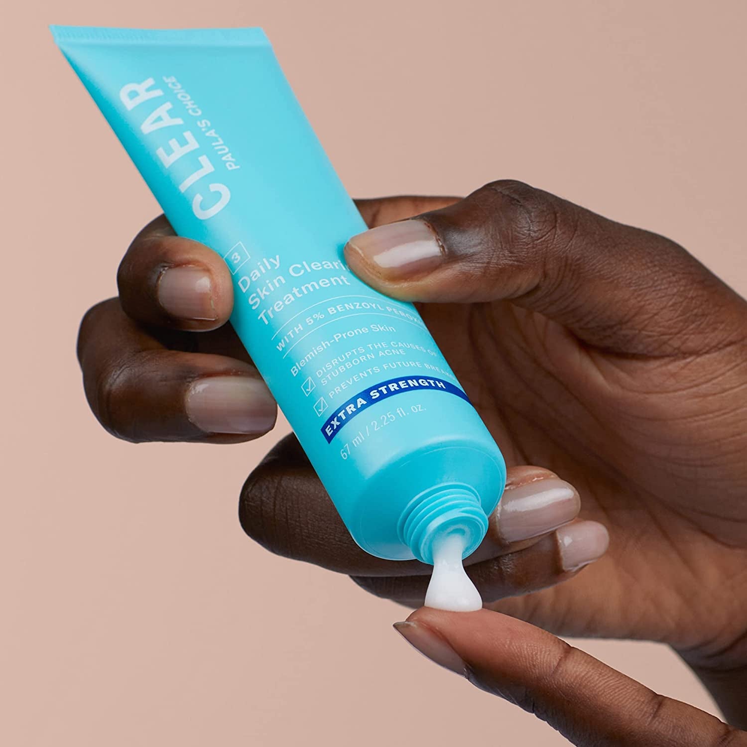 CLEAR Daily Skin Clearing Treatment with Benzoyl Peroxide, Treats and Prevents Mild to Severe Acne & Breakouts, Fragrance-Free, 2.25 Fl. Oz.