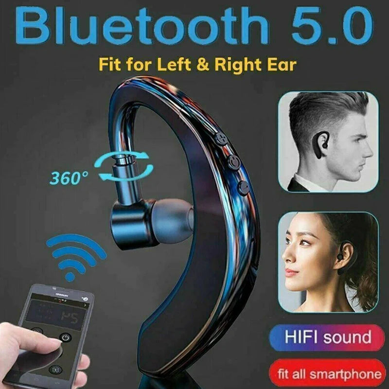 Ultimate Wireless Bluetooth 5.0 Earpiece Headset - Noise Cancelling Earbuds for Driving & Trucker Use