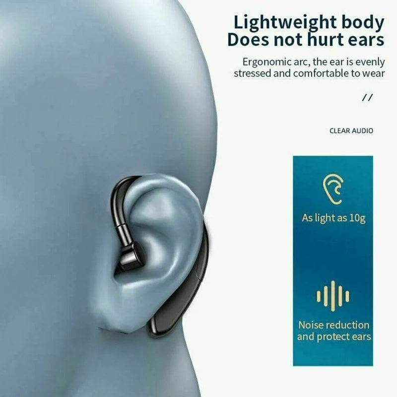 Ultimate Wireless Bluetooth 5.0 Earpiece Headset - Noise Cancelling Earbuds for Driving & Trucker Use