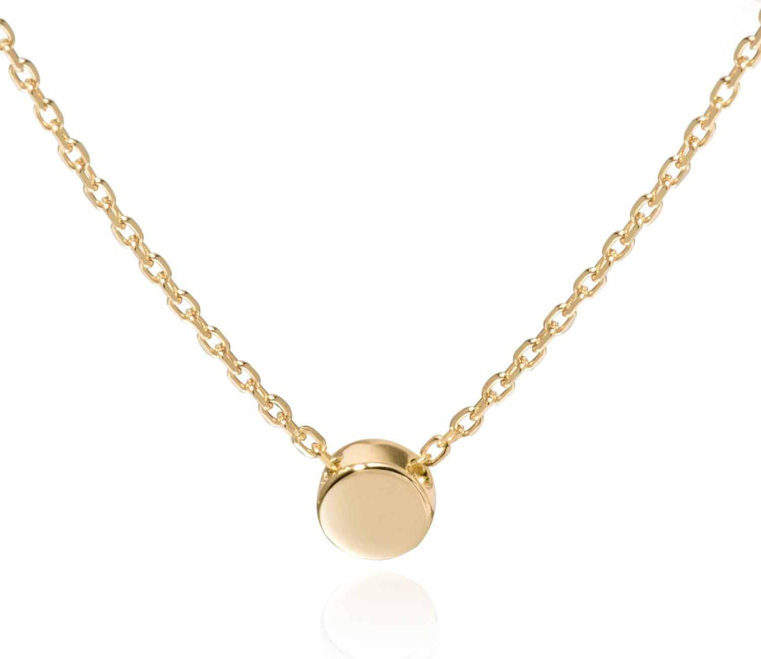 Sterling Silver Tiny Dot Necklace Circle Star Square Heart Necklaces for Women Dainty Necklaces for Women Simple Necklaces for Women