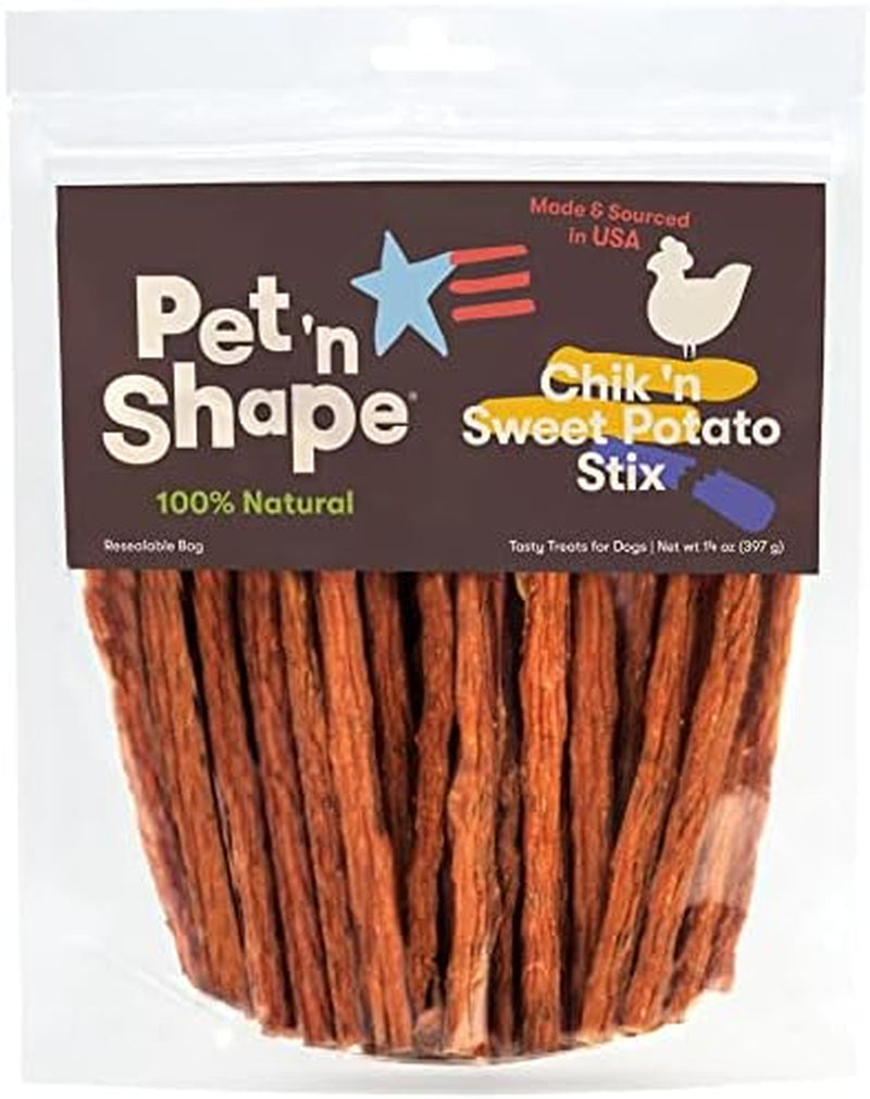 Chik 'N Sweet Potato Stix Dog Treats – Made and Sourced in the USA - 14 Ounce