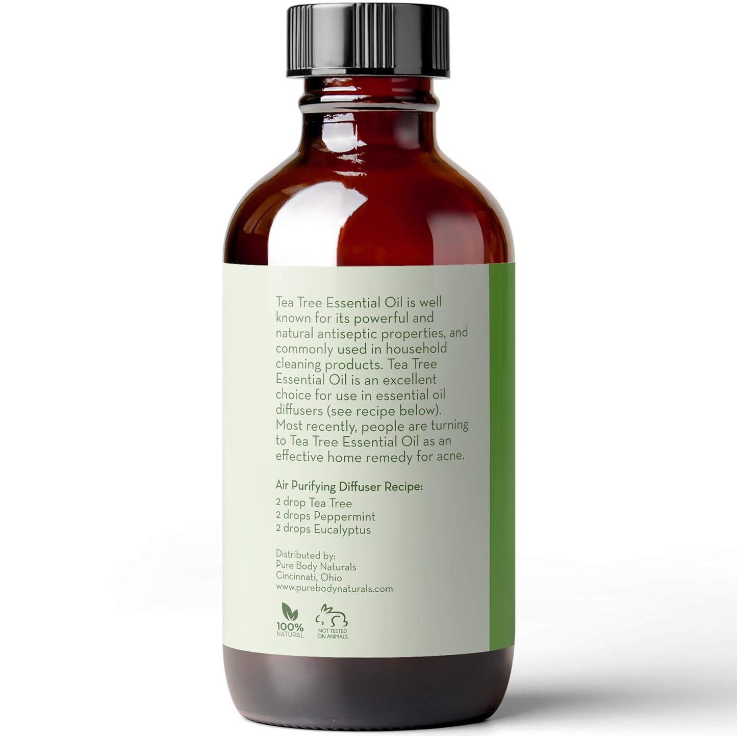 Tea Tree Essential Oil, 4 Fl Oz with Dropper - Undiluted Therapeutic Grade for Your Face, Skin, Hair and Diffuser - 100% Pure Melaleuca Oil for Acne, Toenails