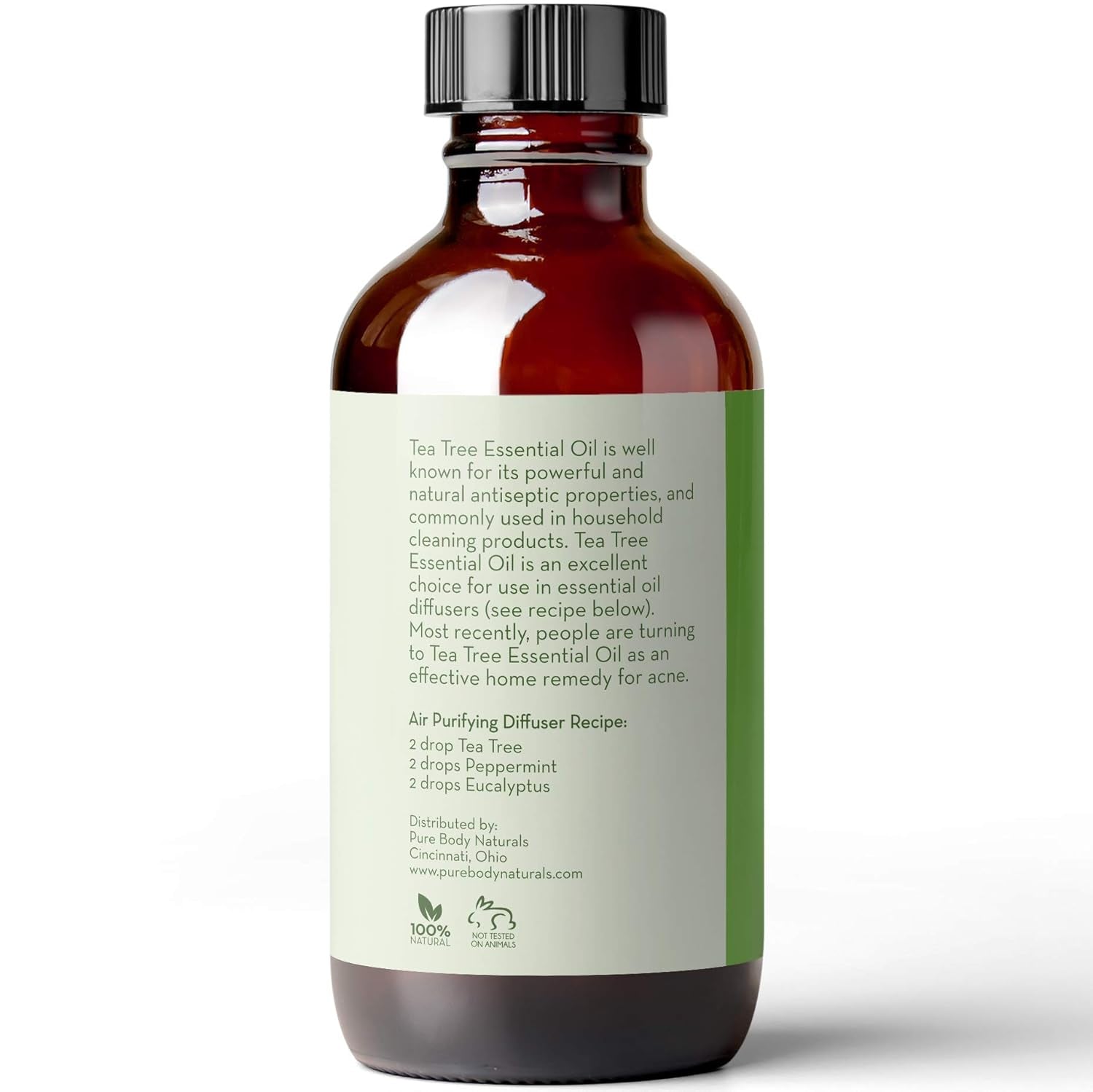 Tea Tree Essential Oil, 4 Fl Oz with Dropper - Undiluted Therapeutic Grade for Your Face, Skin, Hair and Diffuser - 100% Pure Melaleuca Oil for Acne, Toenails