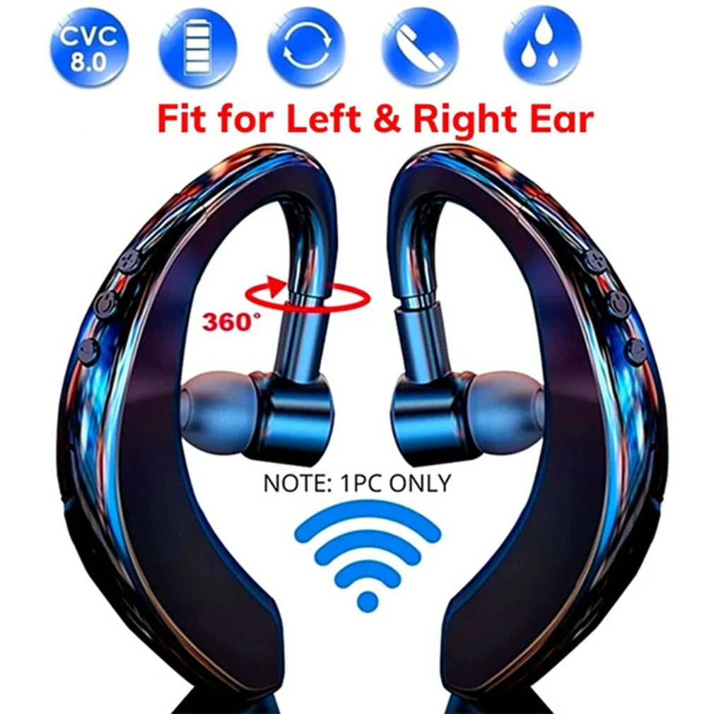 Ultimate Wireless Bluetooth 5.0 Earpiece Headset - Noise Cancelling Earbuds for Driving & Trucker Use