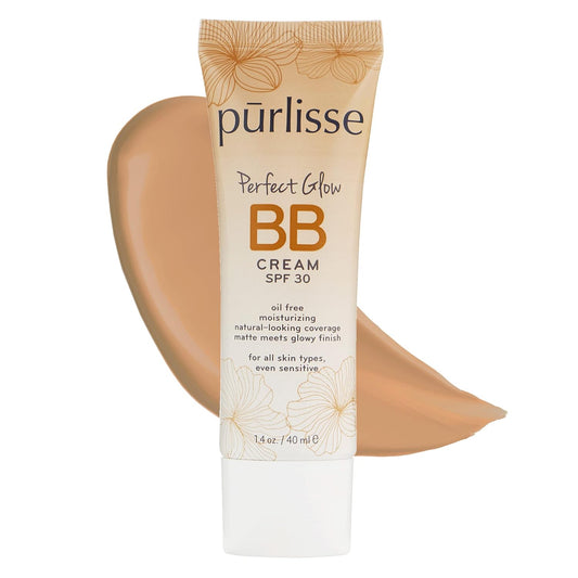 Perfect Glow BB Cream SPF 30: Clean & Cruelty-Free, Medium Flawless Coverage, Hydrates with Jasmine | Medium 1.4Oz