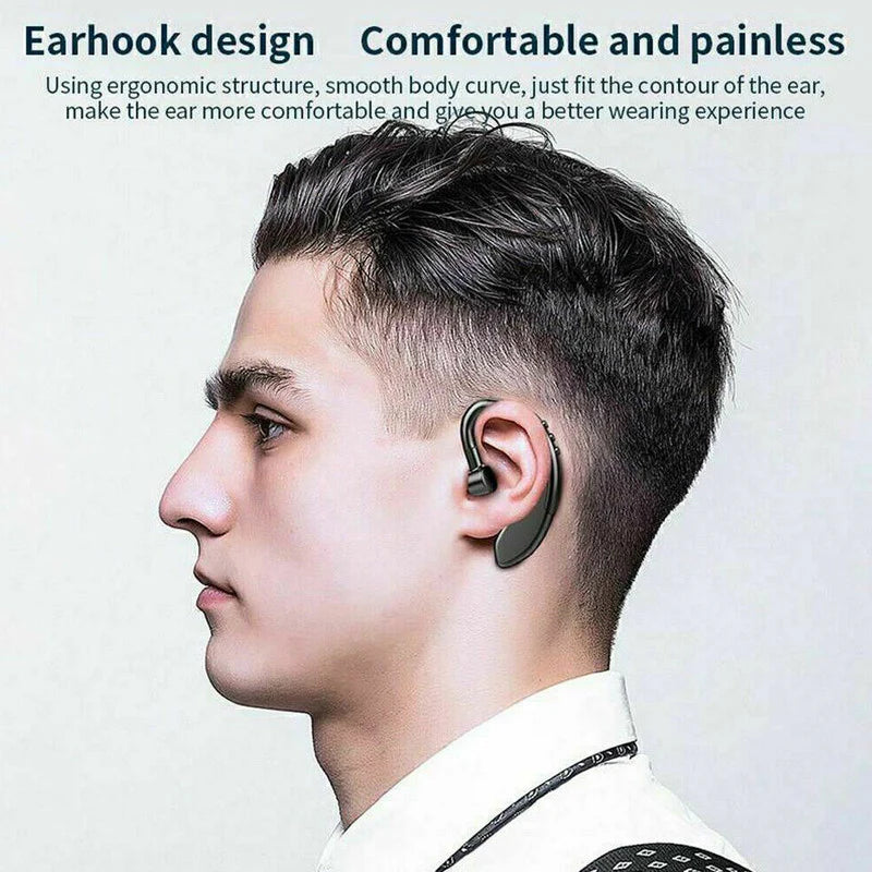 Ultimate Wireless Bluetooth 5.0 Earpiece Headset - Noise Cancelling Earbuds for Driving & Trucker Use