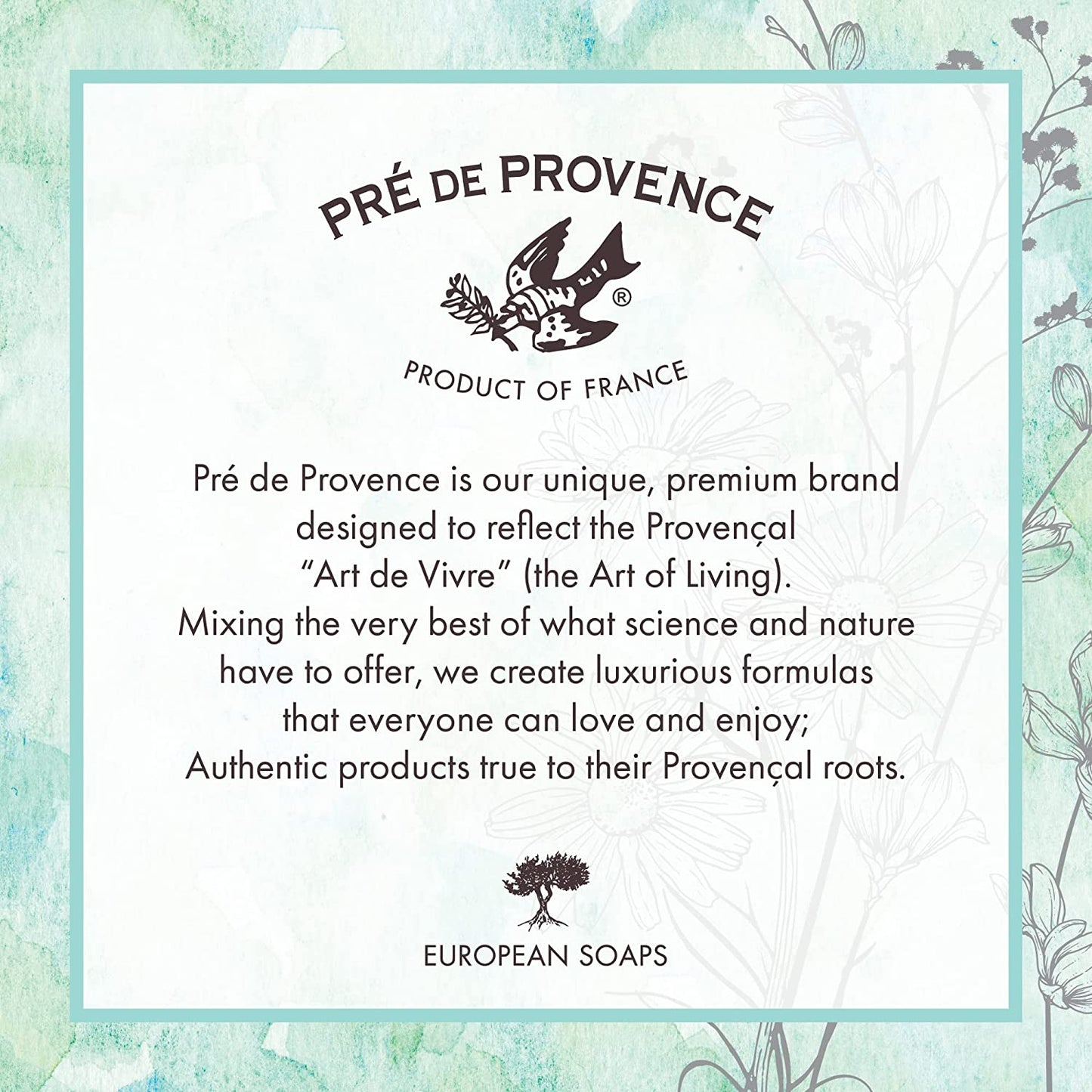 Artisanal Soap Bar, Enriched with Organic Shea Butter, Natural French Skincare, Quad Milled for Rich Smooth Lather, Lemongrass, 8.8 Ounce