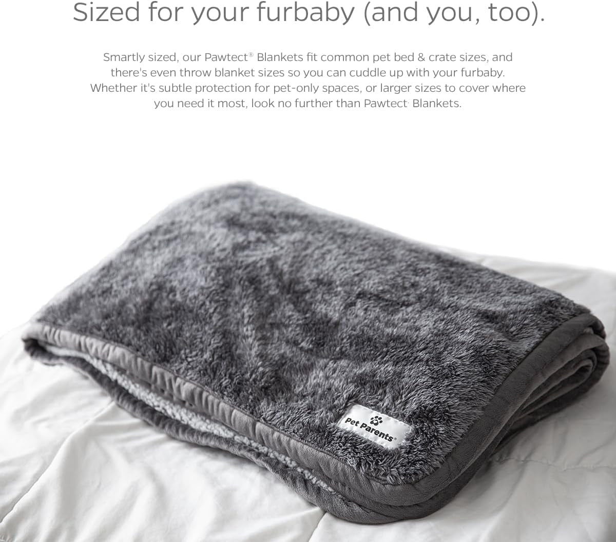 Pawtect Blanket, Premium Waterproof Cat & Dog Blanket with Wickquick & Sherpup Technology, Puppy Blanket, Waterproof Dog Blanket, Blankets for Dogs, Cat Blanket Slate 50X60