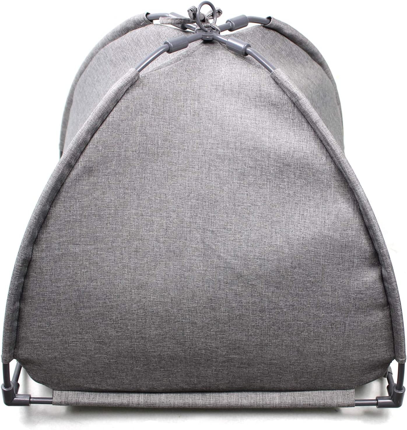 Cat Beds for Indoor Cats,Covered Cat Cave Bed with Removable Washable Pillow,Warming Cat Cave Bed Kitten Beds Small Pets Bed for Indoor Cats (18.5'' X 18.5'' X 15.8'', Grey)