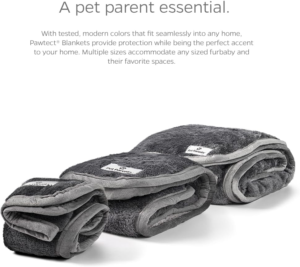 Pawtect Blanket, Premium Waterproof Cat & Dog Blanket with Wickquick & Sherpup Technology, Puppy Blanket, Waterproof Dog Blanket, Blankets for Dogs, Cat Blanket Slate 50X60