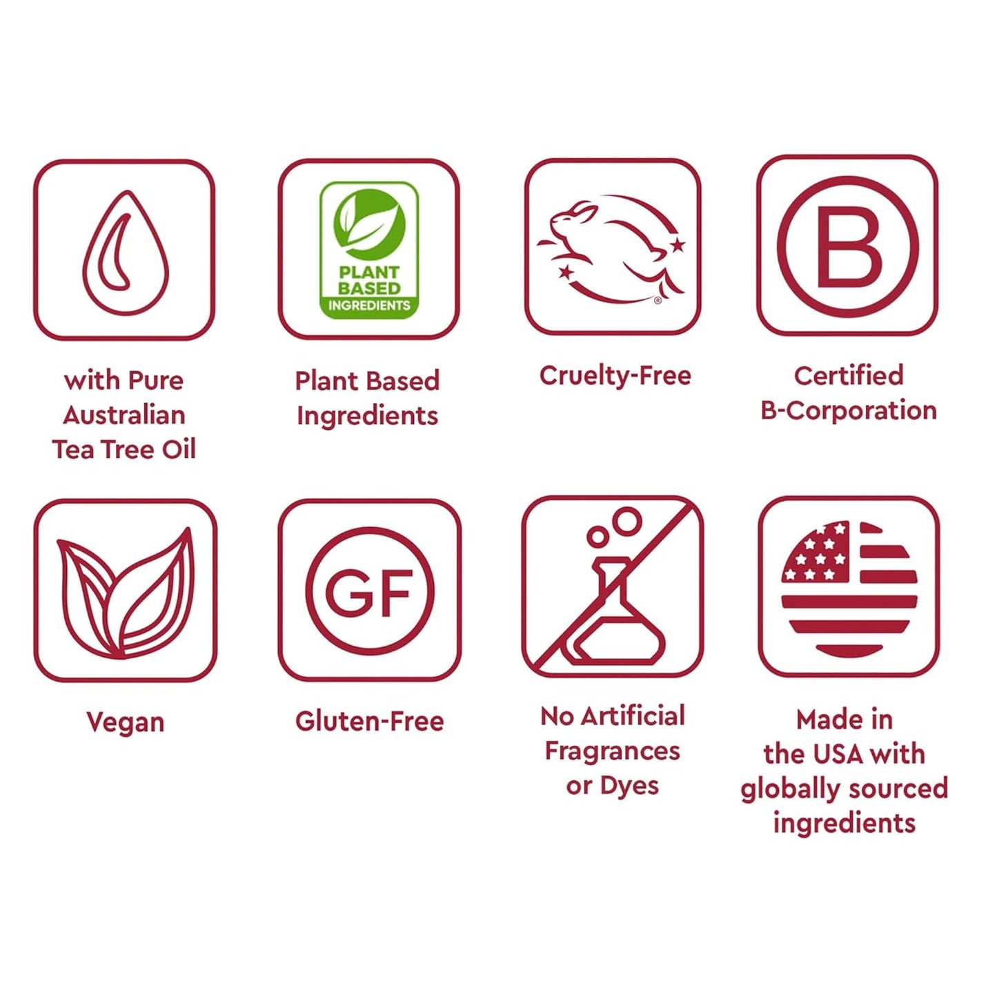 Thoroughly Clean Face Wash with Tea Tree Oil, Castile Soap and Coconut Oil - Organic Facial Cleanser for Sensitive and Oily Skin, Vegan & Cruelty-Free, 32 Fl Oz